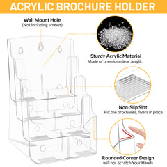 Safewayss 4 Tier Sign Holder With Business Card Holder