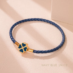 Green Four-Leaf Clover Lucky Bracelet