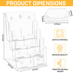 Safewayss 4 Tier Sign Holder With Business Card Holder