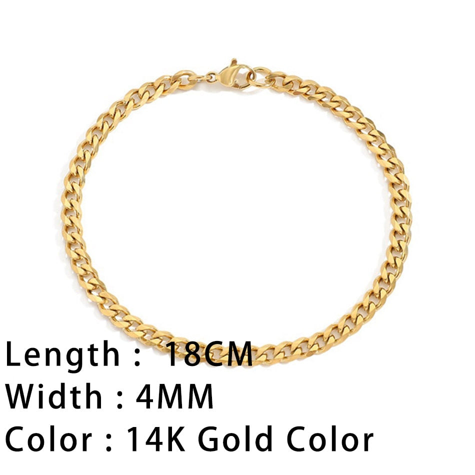 Gold Plated Cuban Chain Bracelet