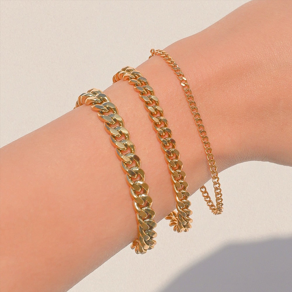 Gold Plated Cuban Chain Bracelet