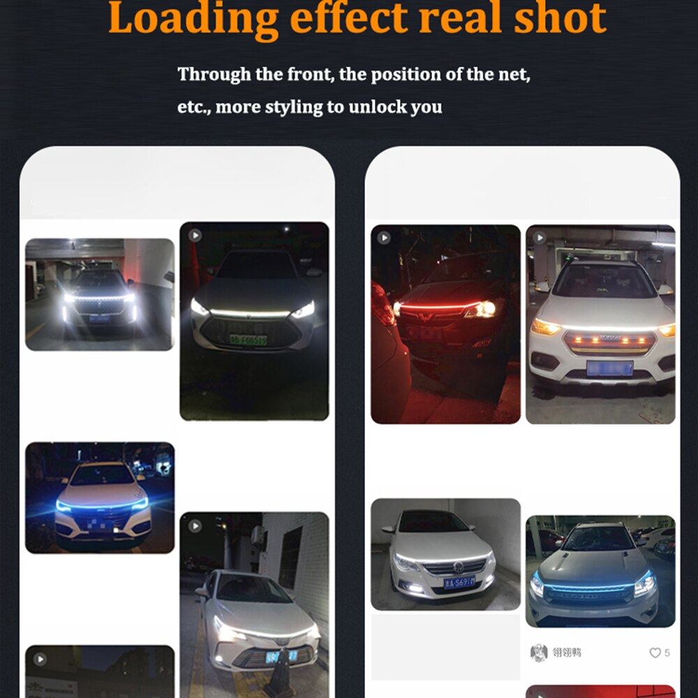 Dynamic Led Car Hood Lights