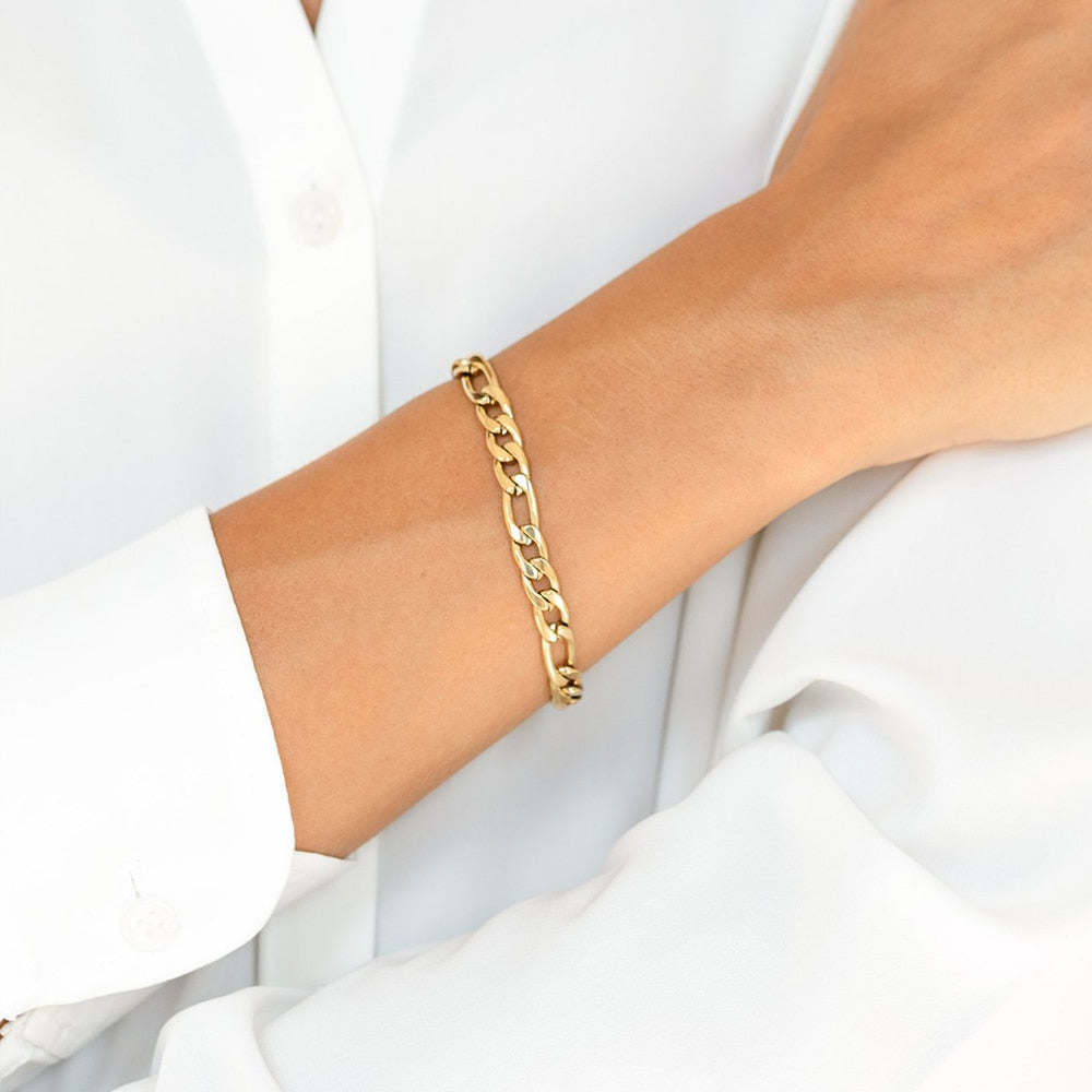 Gold Plated Cuban Chain Bracelet