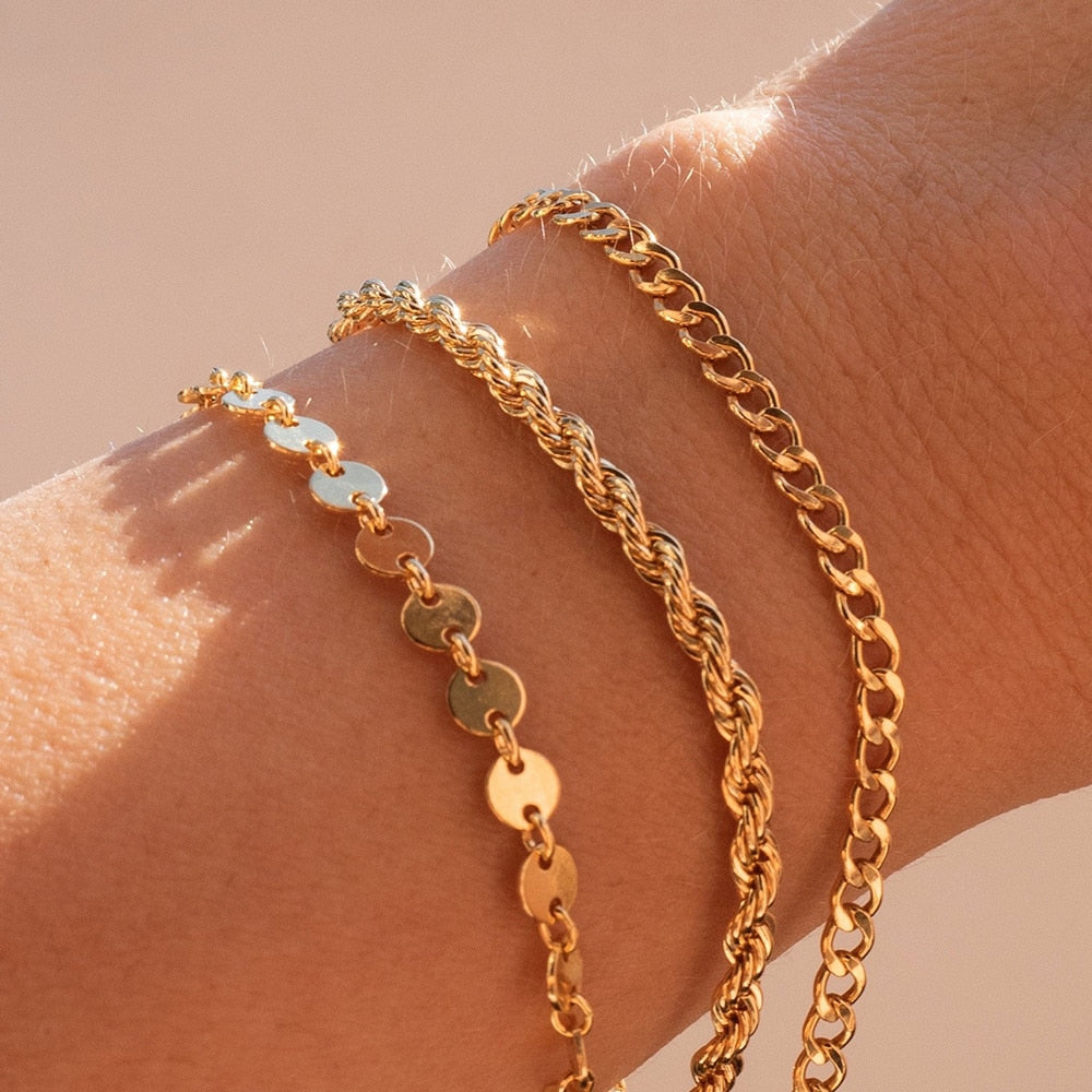 Gold Plated Cuban Chain Bracelet