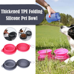 Rubber Foldable Double Bowl Pet