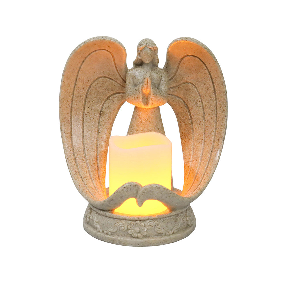 Nordic Style Resin Angel Electronic Candle Holder