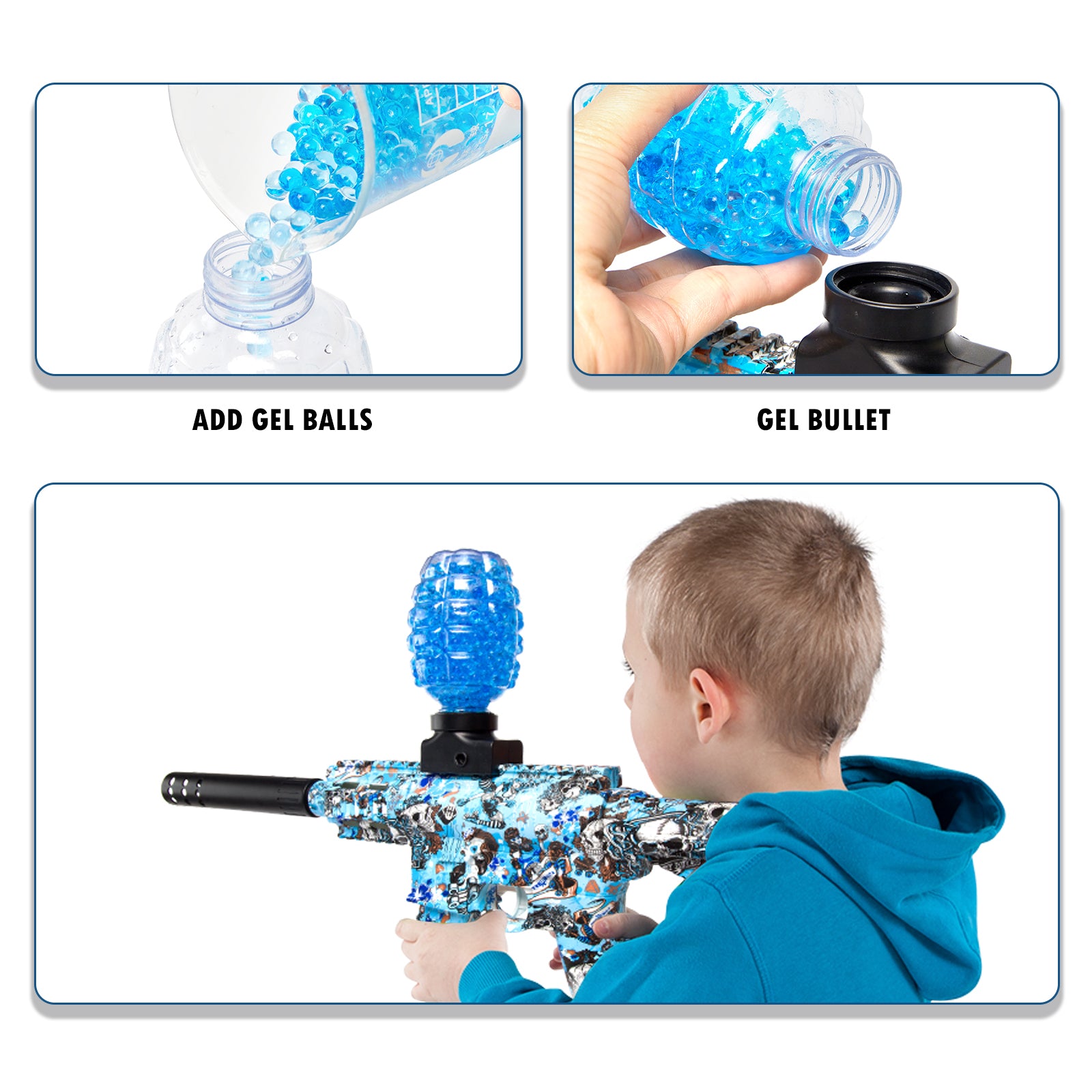 Splatter Ball Gun Gel Ball Blaster Toy Guns