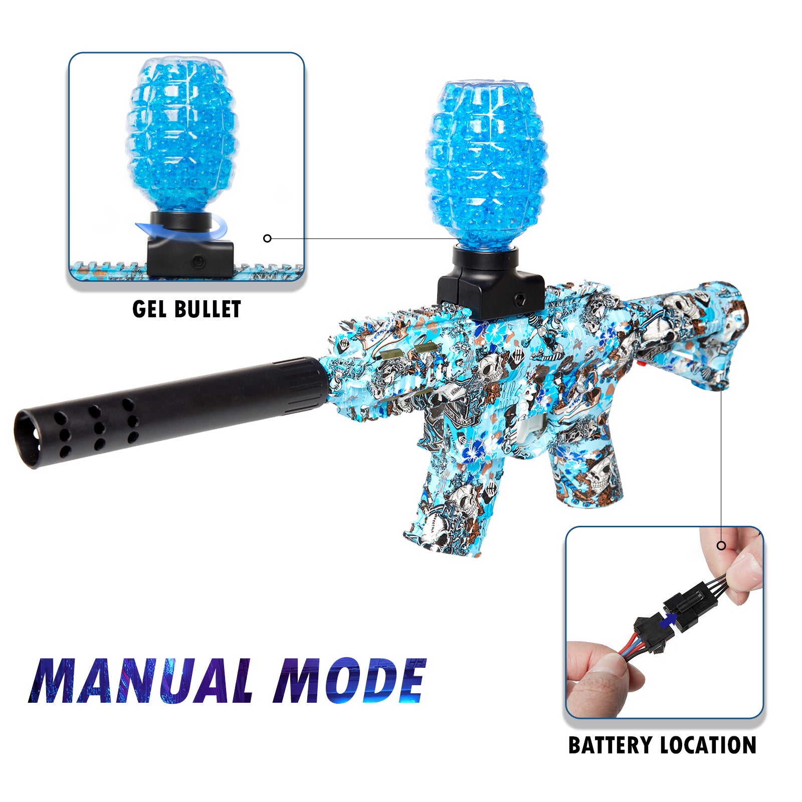 Splatter Ball Gun Gel Ball Blaster Toy Guns