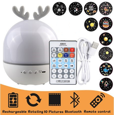 USB Rotating Remote Control Star Night Light