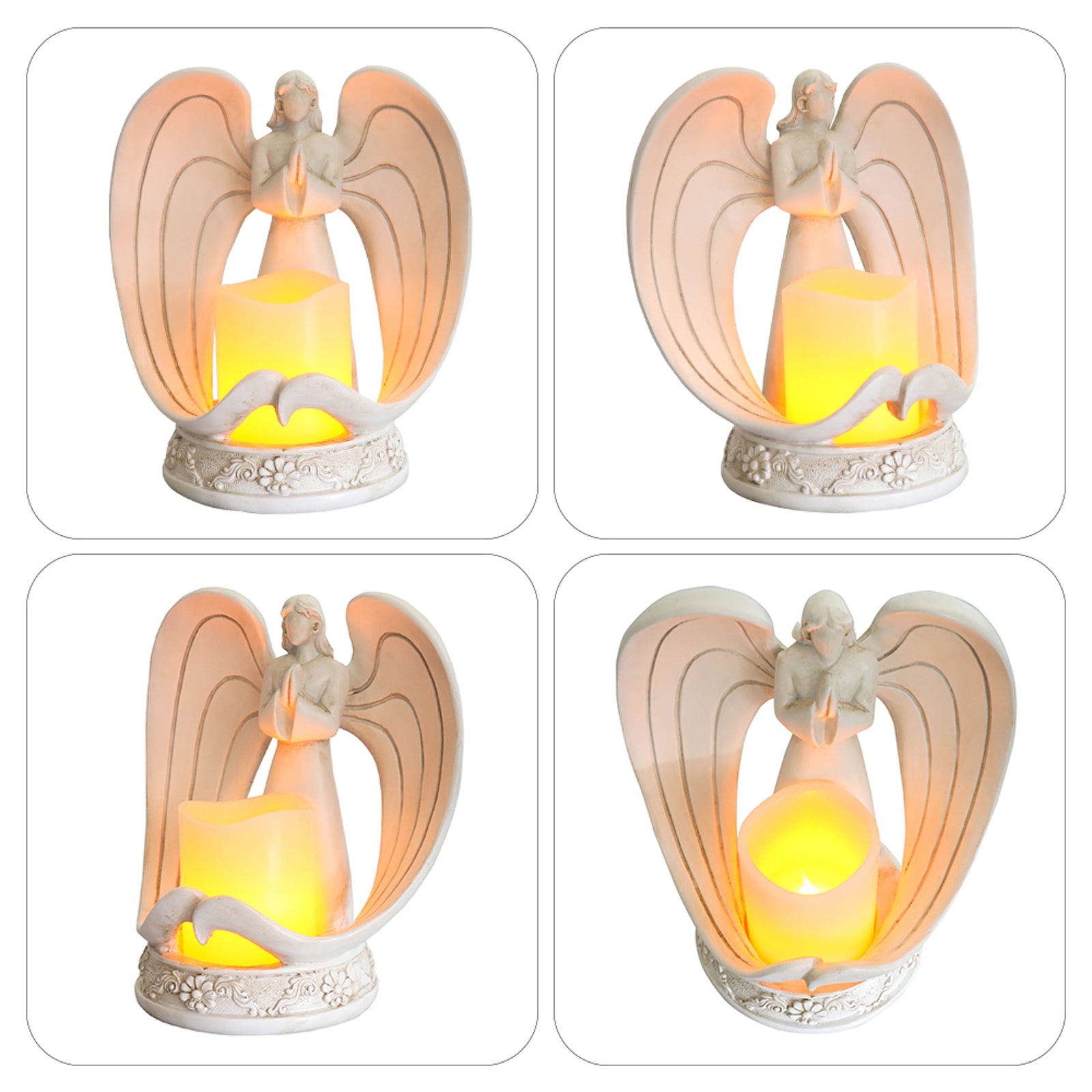 Nordic Style Resin Angel Electronic Candle