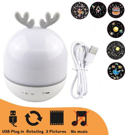 USB Rotating Remote Control Star Night Light