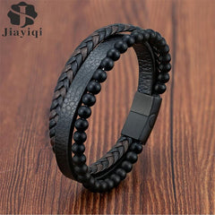 Volcanic Stone Multilayer Bracelet