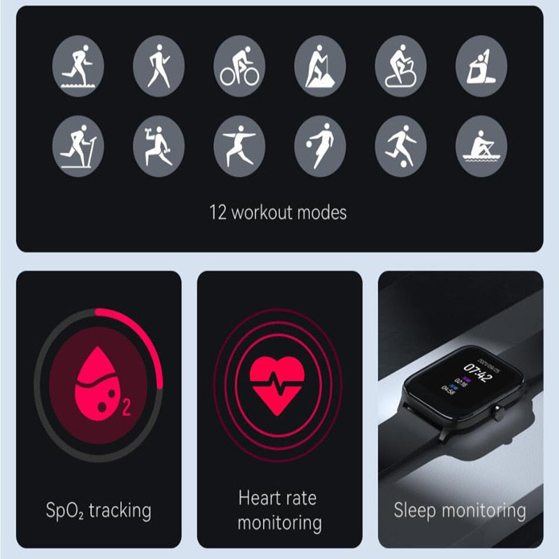 Blood Oxygen Heart Rate Sleep watch