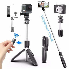 High Quality Wireless+Bluetooth Selfie Stick