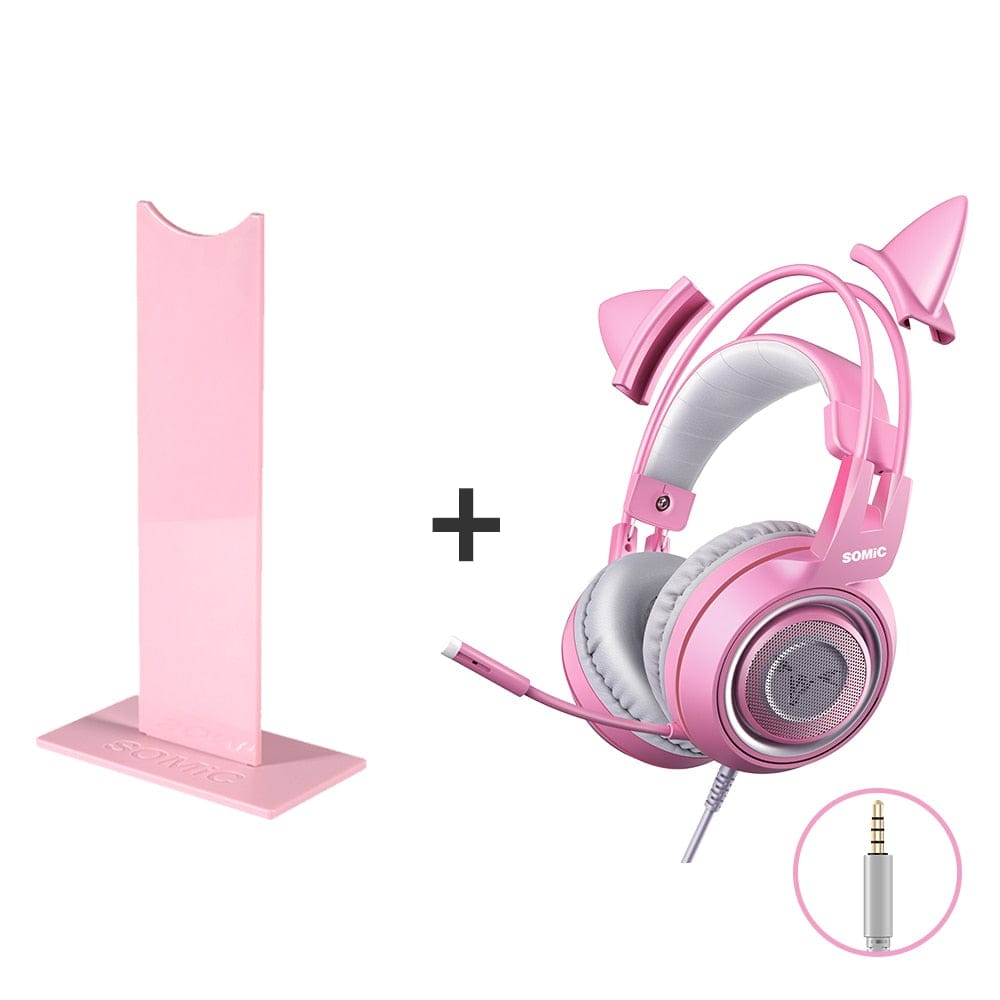 Gamer Pink Cat Ear Headset