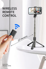 New 3 In 1 Wireless Bluetooth Selfie Stick