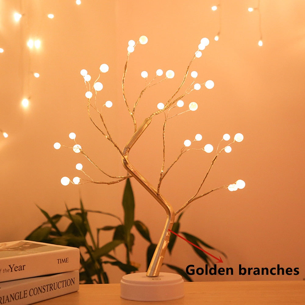 LED Copper Wire Night Light Tree