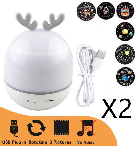 USB Rotating Remote Control Star Night Light