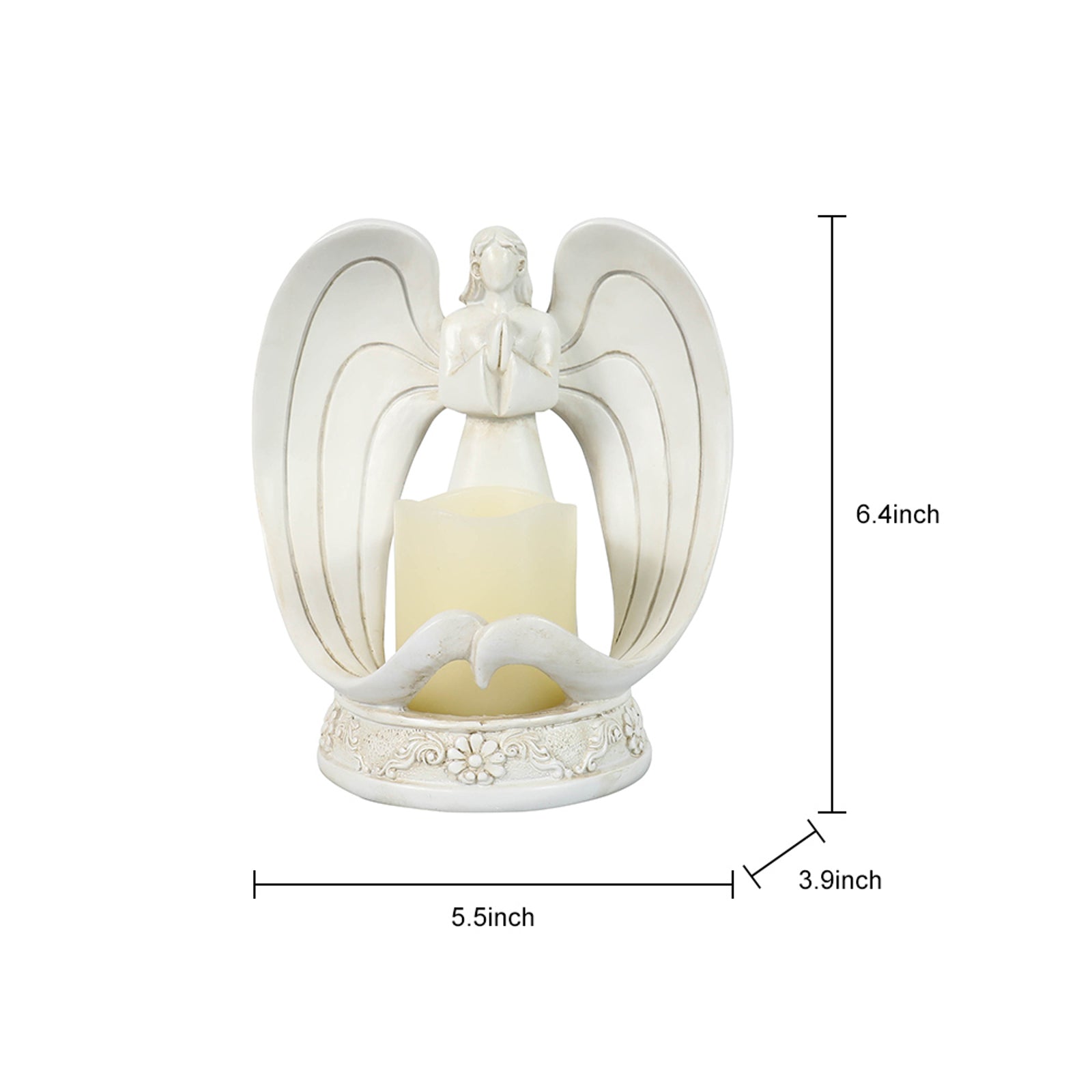 Nordic Style Resin Angel Electronic Candle