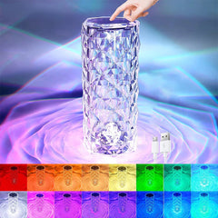 16 Colors LED Crystal Touch Table Lamps